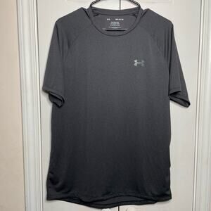 Under Armour The Tech Tee Short Sleeve Steel Gray Shirt Mens Medium